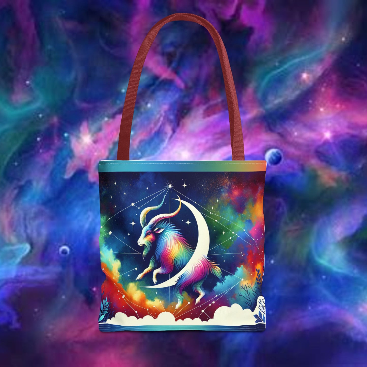 #1 Capricorn Canvas Bag* White with alternate colored straps