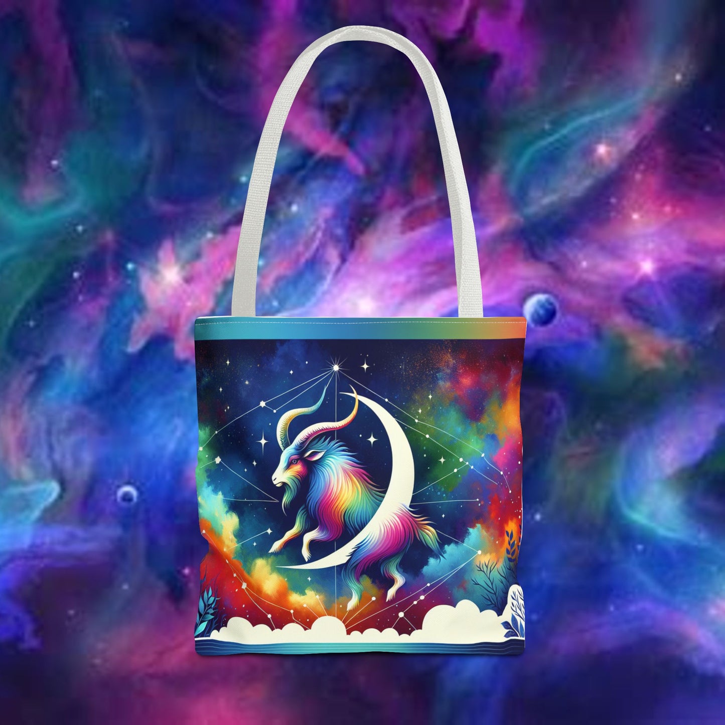 #1 Capricorn Canvas Bag* White with alternate colored straps