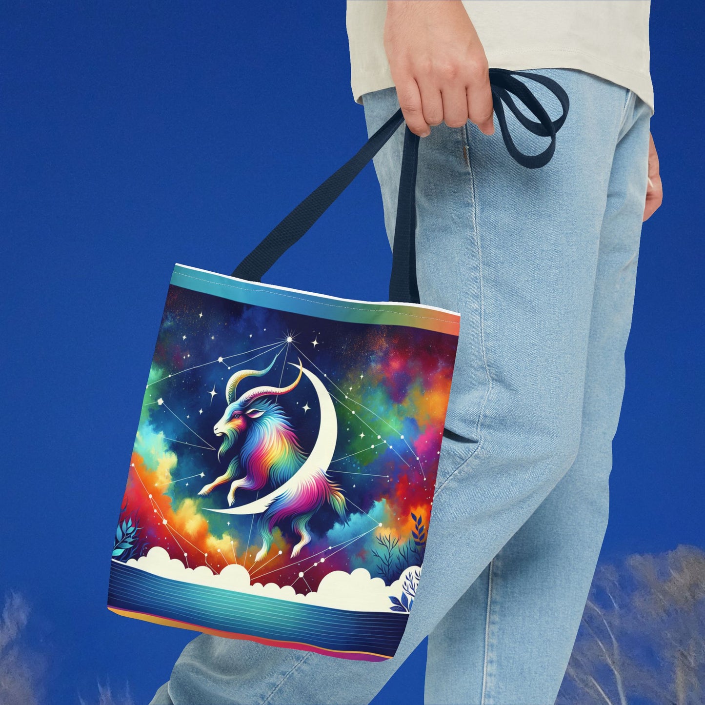 #1 Capricorn Canvas Bag* White with alternate colored straps
