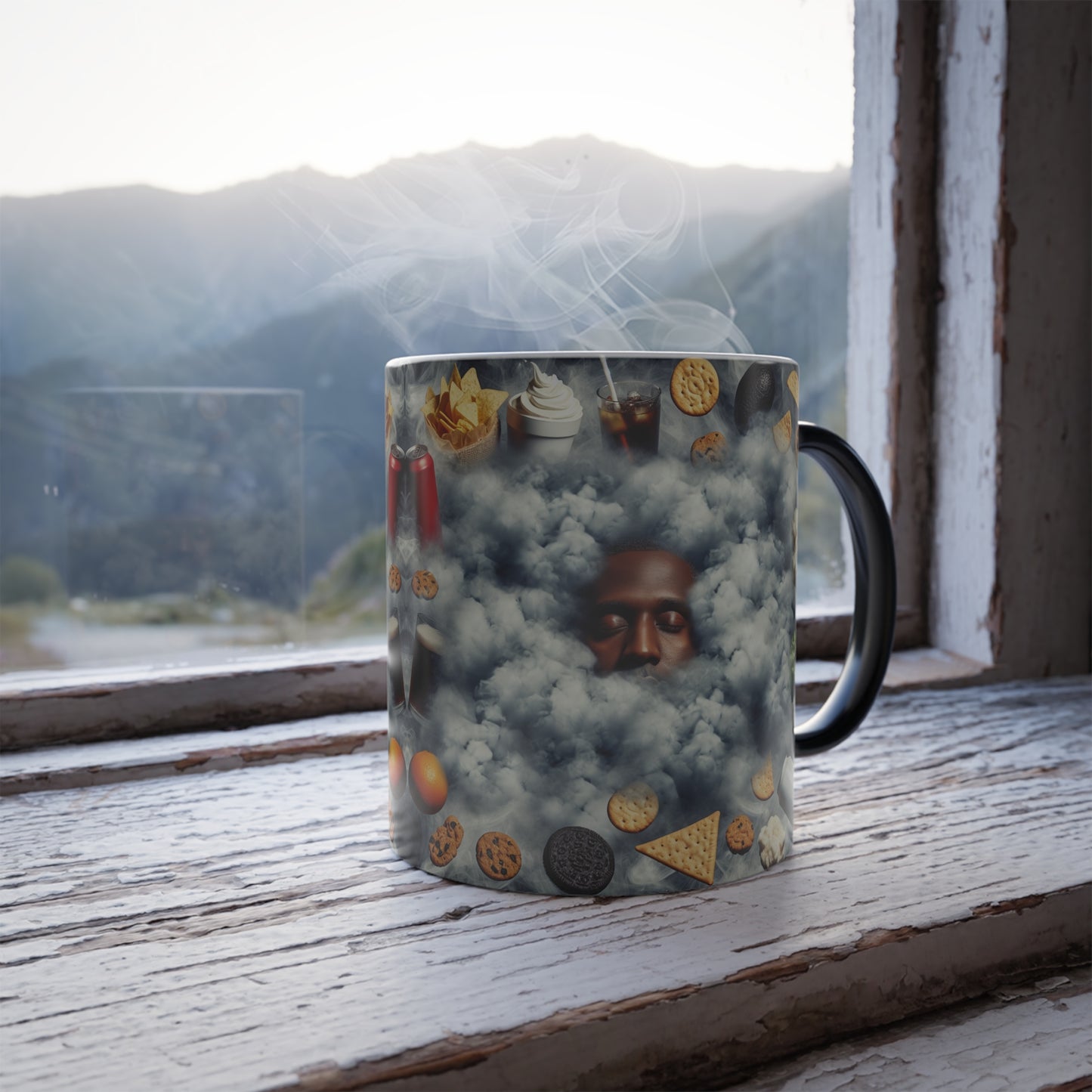 Color Morphing Mug - Whimsical Kitchenware for Food Lovers, Unique Gift for Any Occasion, Personalized Coffee Cup, Fun Ceramic Mug