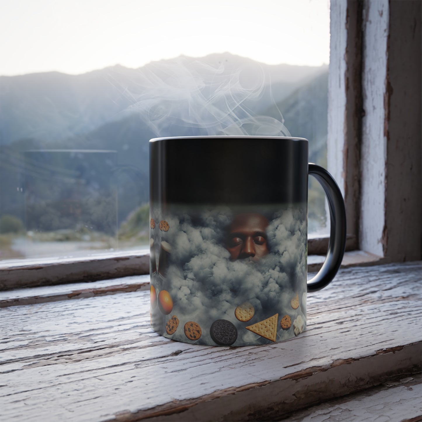 Color Morphing Mug - Whimsical Kitchenware for Food Lovers, Unique Gift for Any Occasion, Personalized Coffee Cup, Fun Ceramic Mug