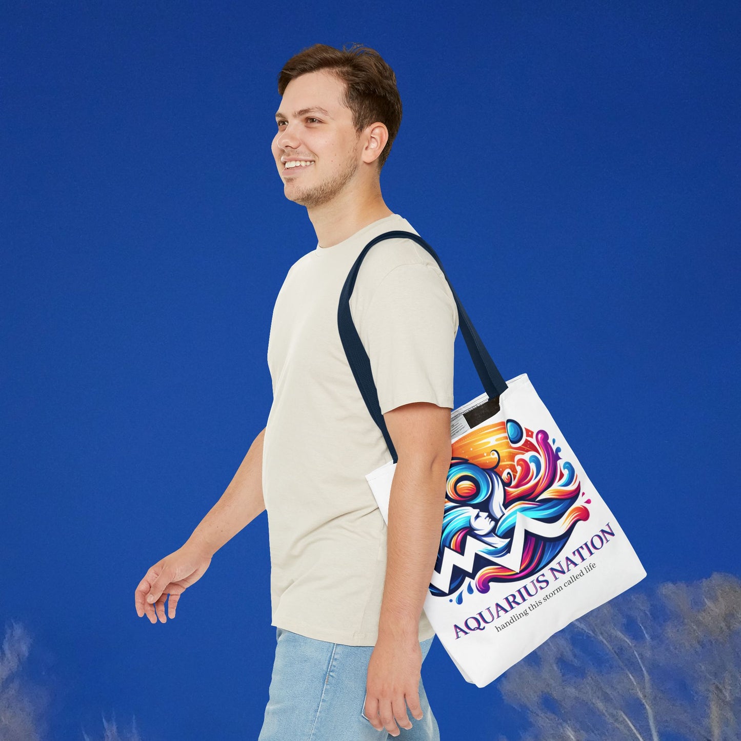 #1 Capricorn Canvas Bag* White with alternate colored straps