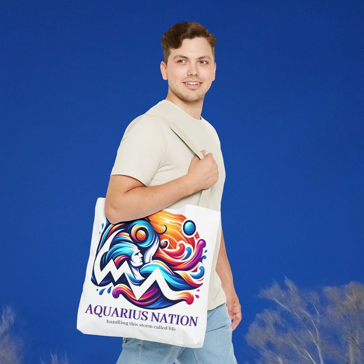 #1 Capricorn Canvas Bag* White with alternate colored straps