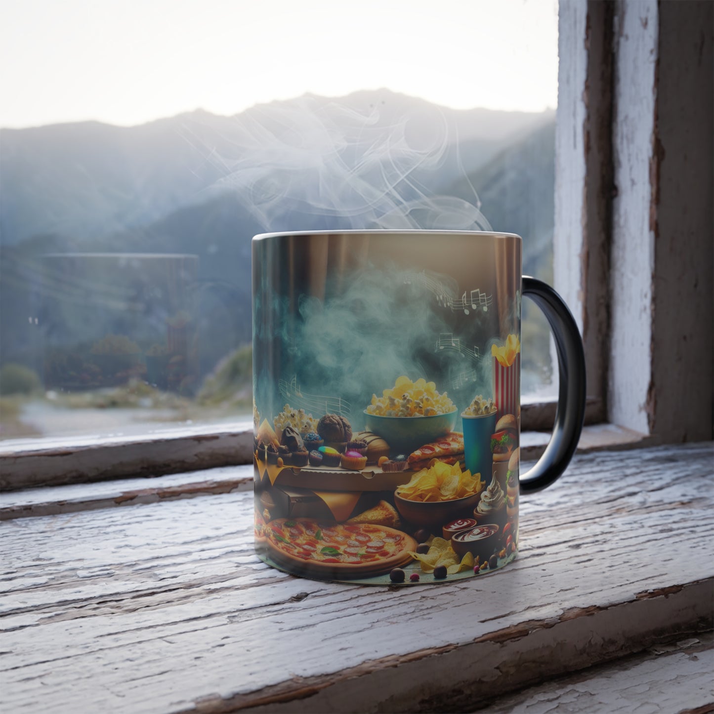 #8 Color Morphing Mug - Whimsical Kitchenware for Food Lovers, Fun Ceramic Mug