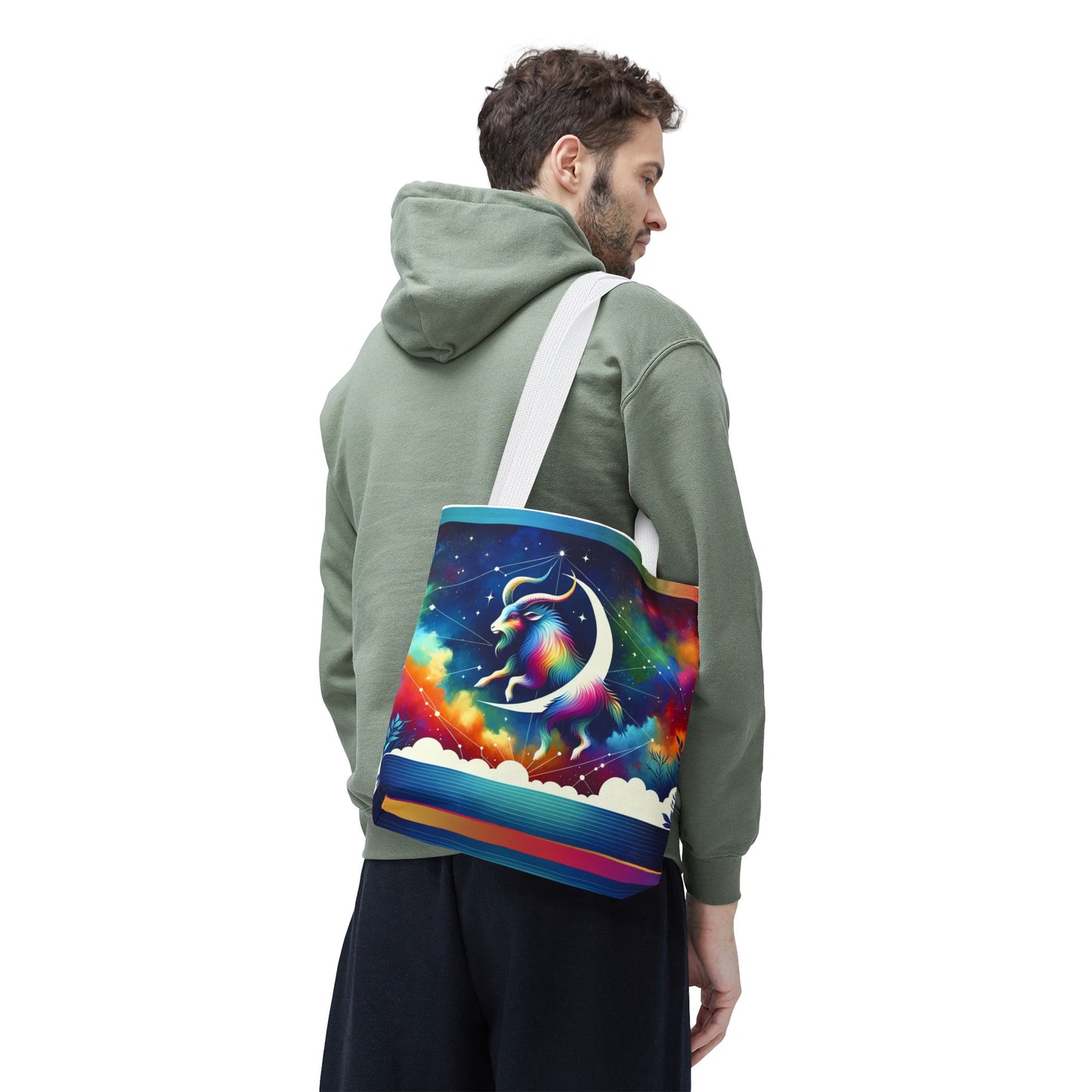 #1 Capricorn Canvas Bag* White with alternate colored straps