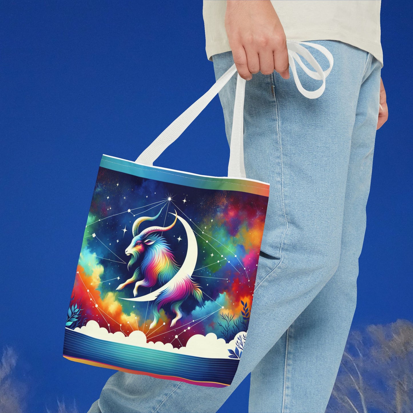 #1 Capricorn Canvas Bag* White with alternate colored straps