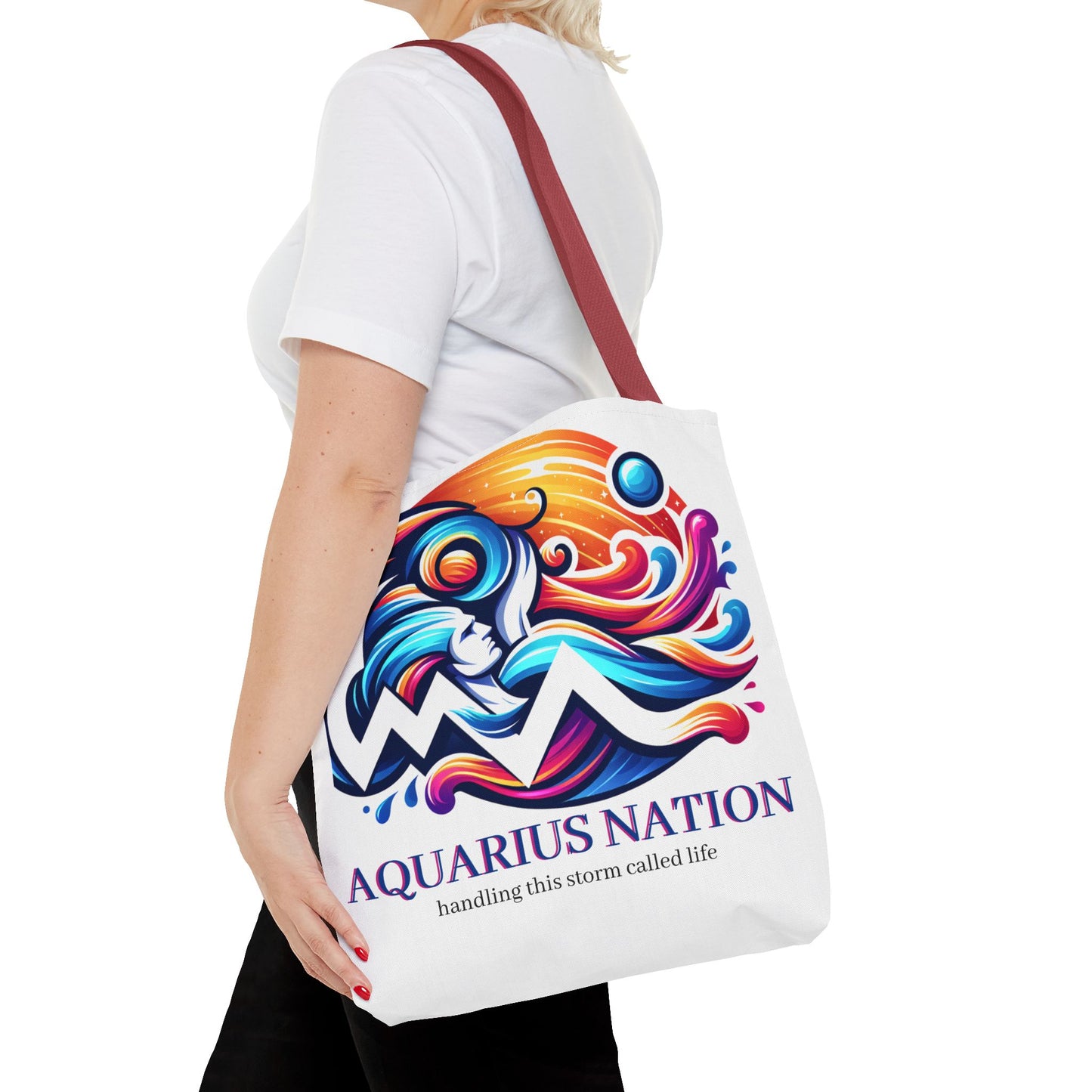 #1 Capricorn Canvas Bag* White with alternate colored straps