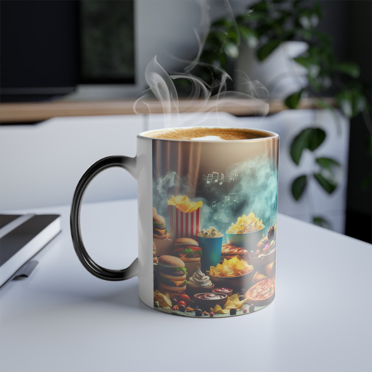 #8 Color Morphing Mug - Whimsical Kitchenware for Food Lovers, Fun Ceramic Mug