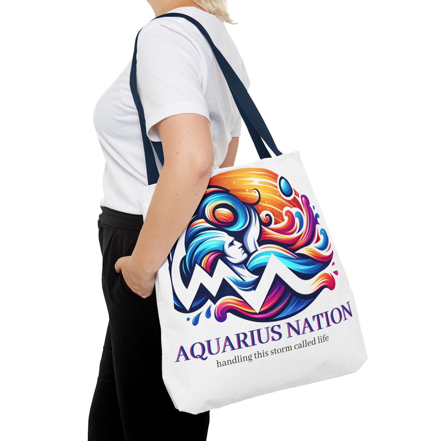 #1 Capricorn Canvas Bag* White with alternate colored straps