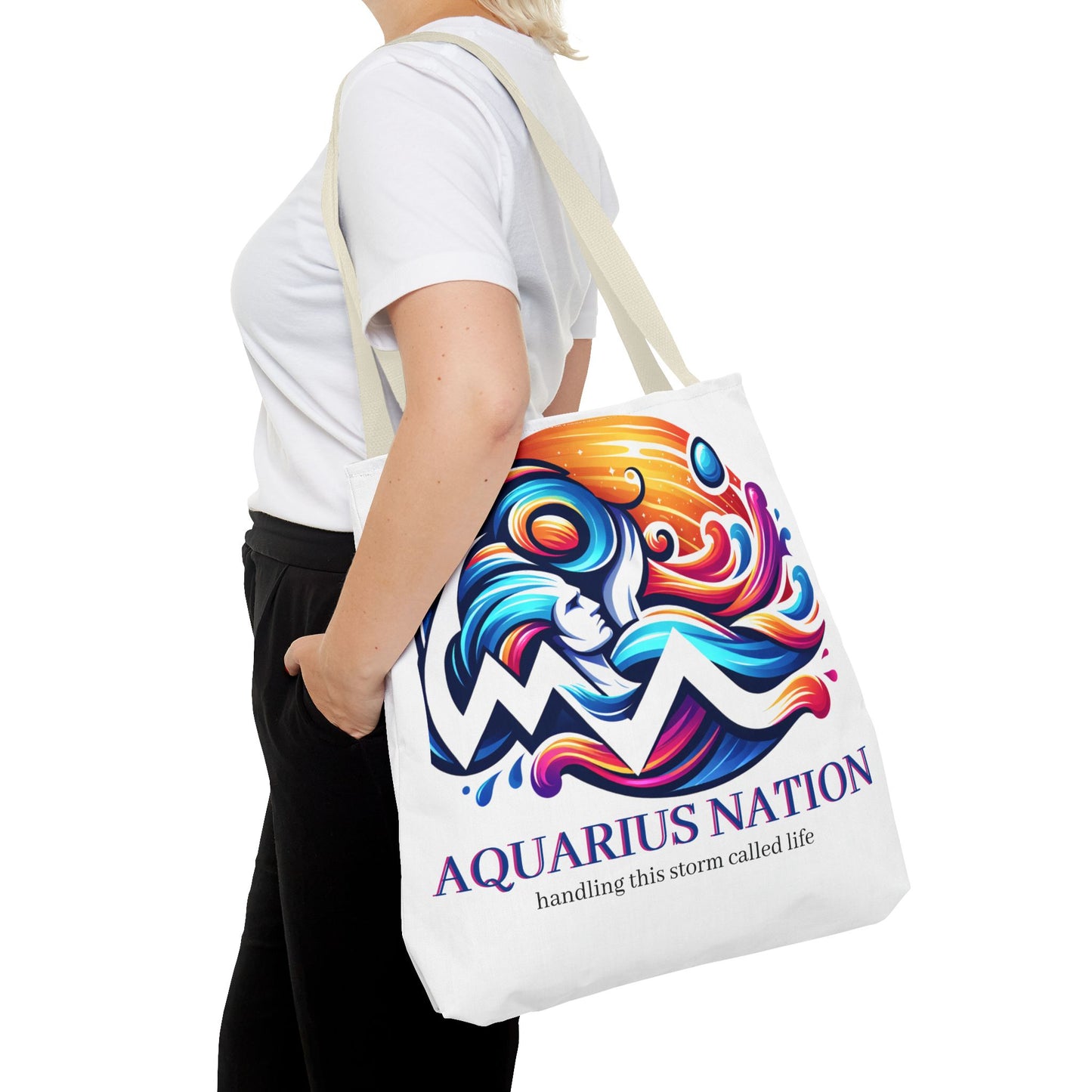 #1 Capricorn Canvas Bag* White with alternate colored straps