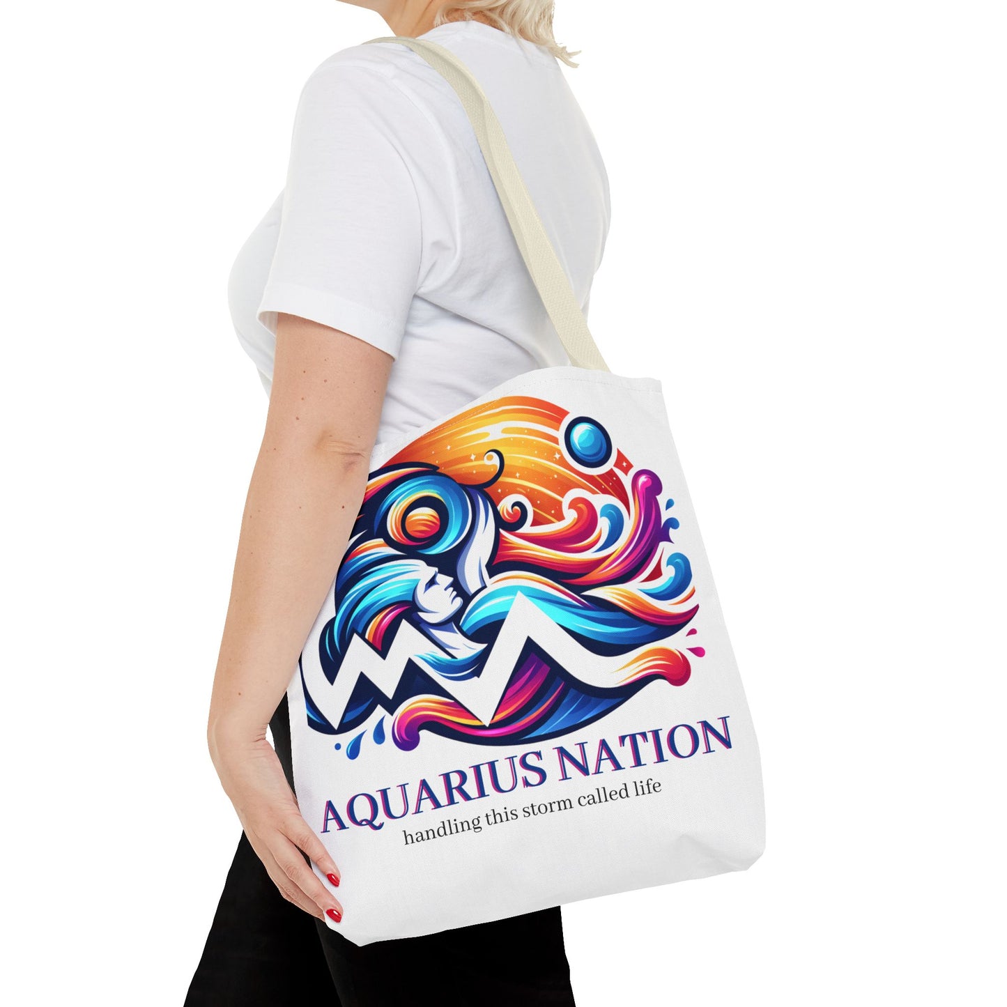 #1 Capricorn Canvas Bag* White with alternate colored straps