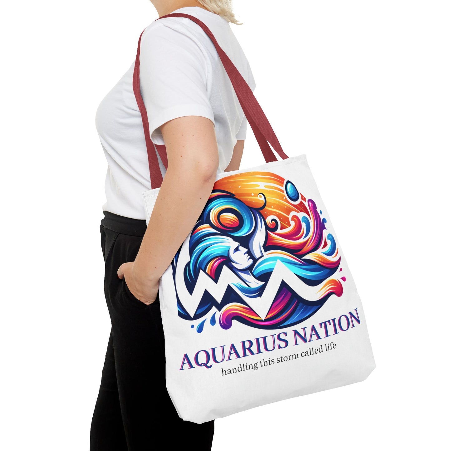 #1 Capricorn Canvas Bag* White with alternate colored straps