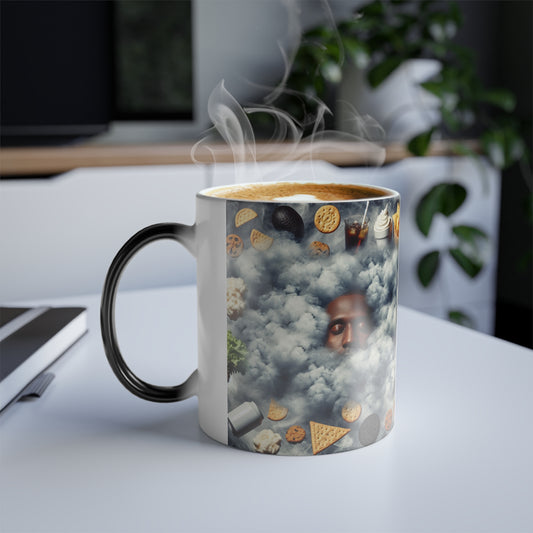 Color Morphing Mug - Whimsical Kitchenware for Food Lovers, Unique Gift for Any Occasion, Personalized Coffee Cup, Fun Ceramic Mug