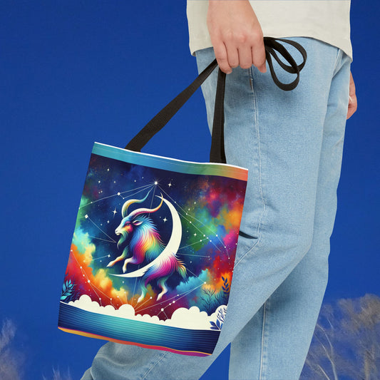 #1 Capricorn Canvas Bag* White with alternate colored straps